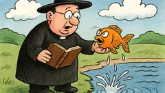 Vic: Svećenik ulovi zlatnu ribicu...