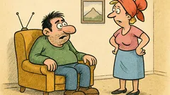 Vic: Sjedi Mujo u fotelji i gleda TV