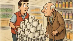 Vic: Čovjek gura kolica puna papira