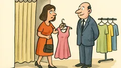 Vic: Žena izlazi iz kabine s haljinom