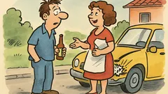 Vic: Dragi, došla sam! Kupila sam ti pivo...