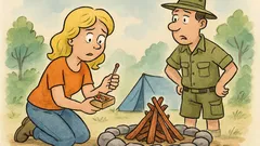 Vic: Plavuša ode na kampiranje...